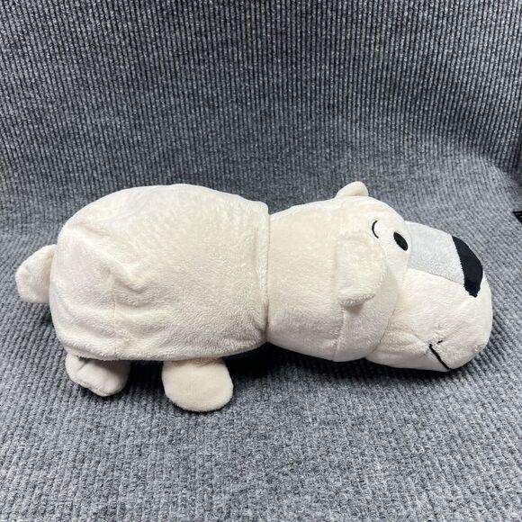 Just Play FlipaZoo 2 in 1 Plush 20” White Polar Bear Poppi/Gray Husky Dog Asher - Picture 14 of 15